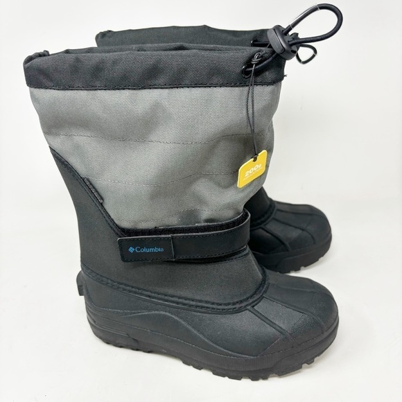 COLUMBIA Youth POWDERBUG PLUS II Boots Big Kids Slip On Boots OMNI TECH Sz 4 - Picture 1 of 9